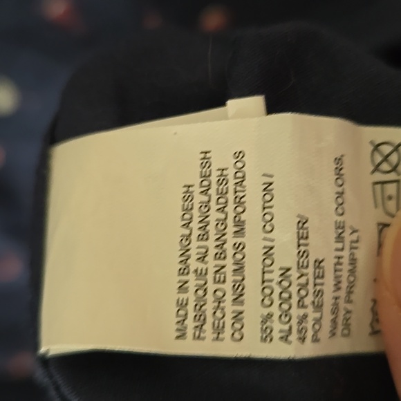 Van Heusen Navy Blue Flamingo Print Men's Shirt - Picture 7 of 9